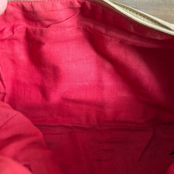 Tommy HIlfiger everyday basic bag - Tan with Red lining - well loved. - Picture 10 of 15